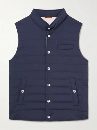 Slim-Fit Quilted Nylon Down Gilet