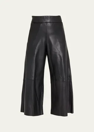 Stretch Leather Culottes