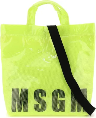 Msgm Pvc Tote Bag