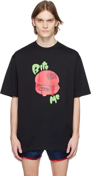 Acne Studios Black Printed T-Shirt