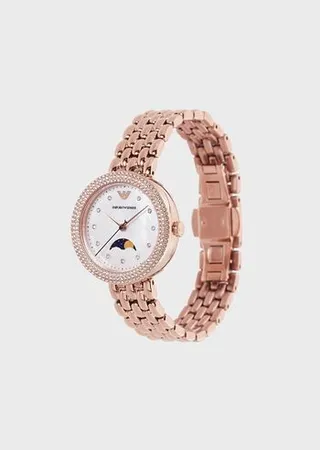 Multifunction Rose Gold-Tone Stainless Steel Watch