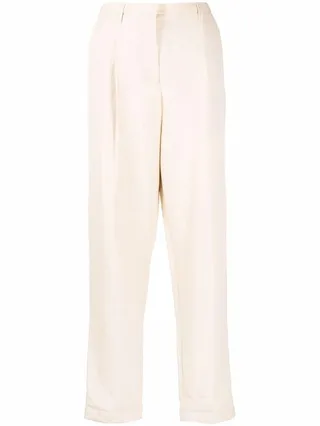 High-Waisted Cropped Trousers