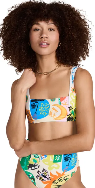 Alemais Soleil Square Neck Bikini Top