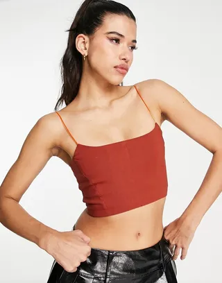 Vesper cami top in rust - part of a set