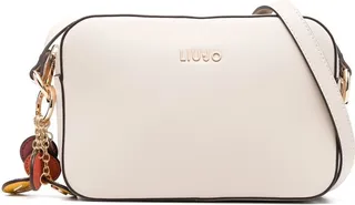 Logo Lettering Faux-Leather Shoulder Bag