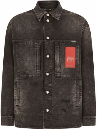 Logo-Print Denim Jacket