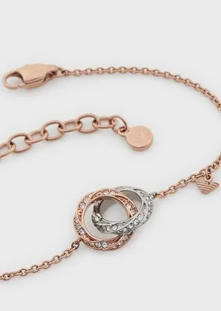 Two-Tone Stainless Steel Chain Bracelet