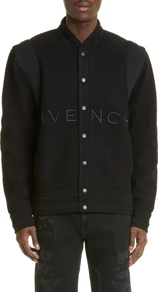 Logo Virgin Wool Bomber Jacket