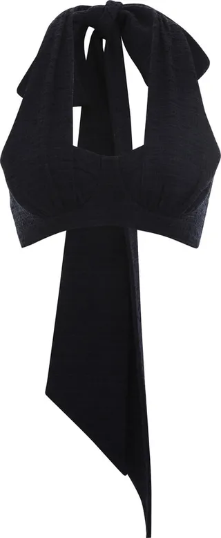 Women's High Tide Tweed Halter Cropped Top