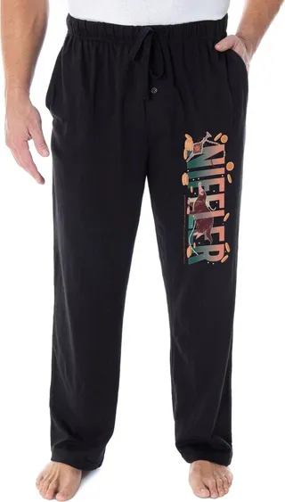Fantastic Beasts Men's Niffler Pajama Pants Harry Potter Sleep Bottoms (LG) Black