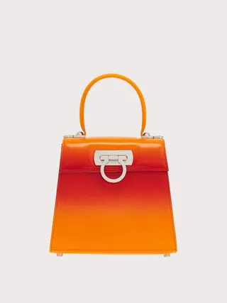 Ferragamo Women Iconic Top Handle bag with airbrush (S) Orange