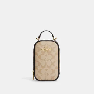 Eva Phone Crossbody In Blocked Signature Canvas