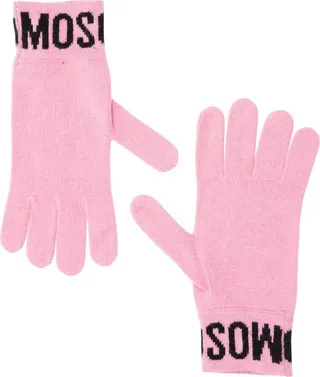 Moschino Logo Intarsia Slip-On Gloves