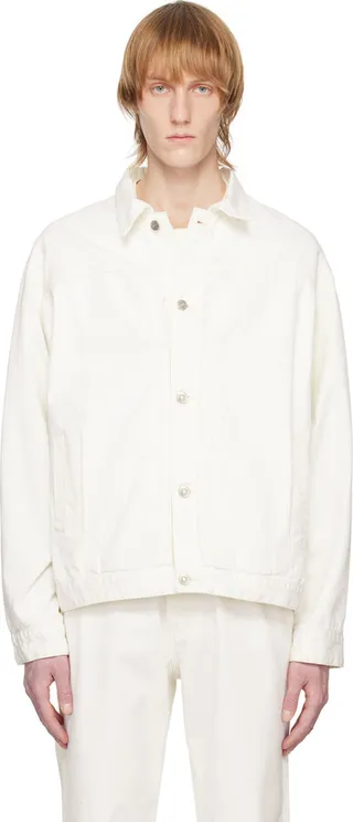 LE17SEPTEMBRE White Button-Up Denim Jacket