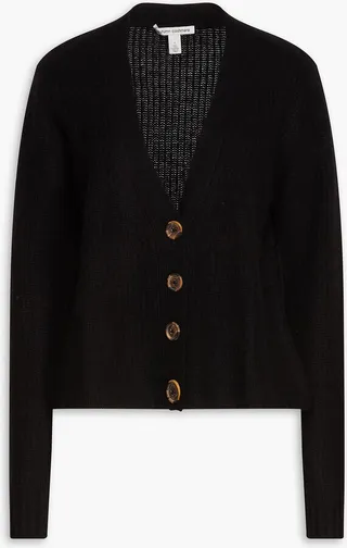 Ribbed cashmere cardigan