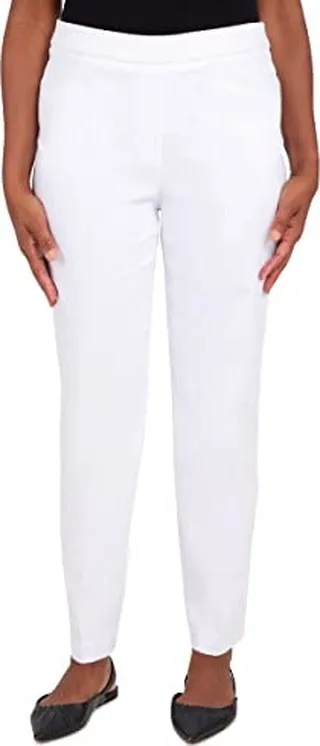 Alfred Dunner Womens Petite Super Stretch Mid-Rise Short Length Pant