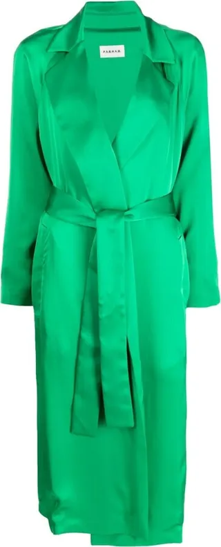 Satin-Finish Tied Cape