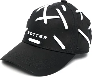 Lace-Detail Embroidered-Logo Cap