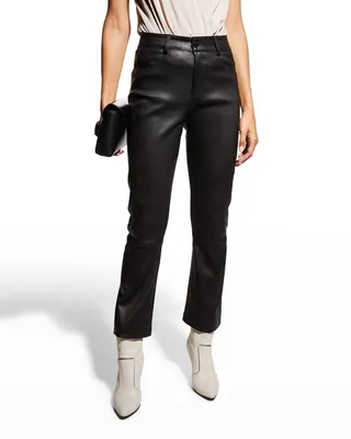 Faris Flared Leather Pants