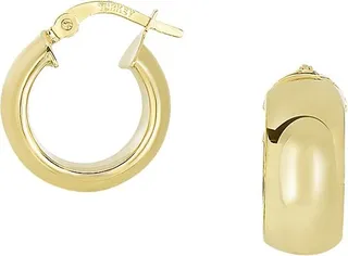 14K Yellow Gold Huggie Earrings