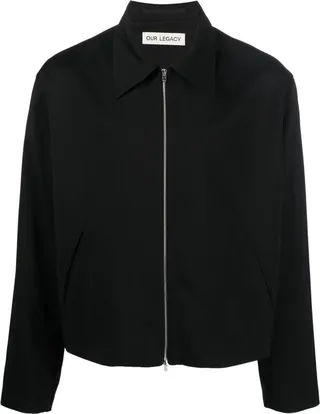 Straight-Point Collar Bomber Jacket