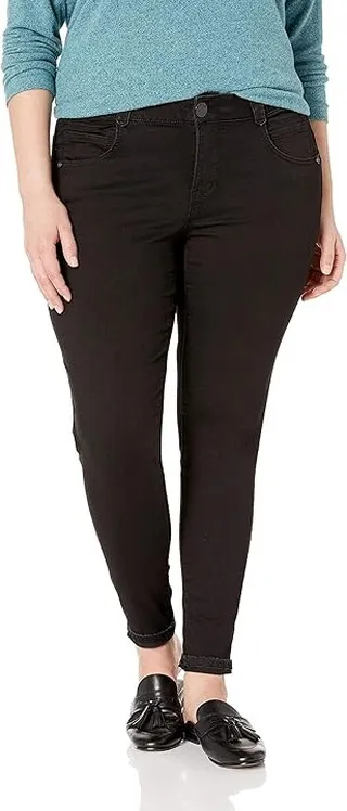 Democracy Womens Plus Size Ab Solution Jegging (Black) Women's Jeans