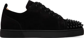 Christian Louboutin Black Louis Junior Spikes Sneakers