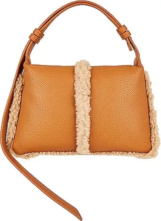 Simon Miller Mini Faux Shearling Puffin Bag in Tan