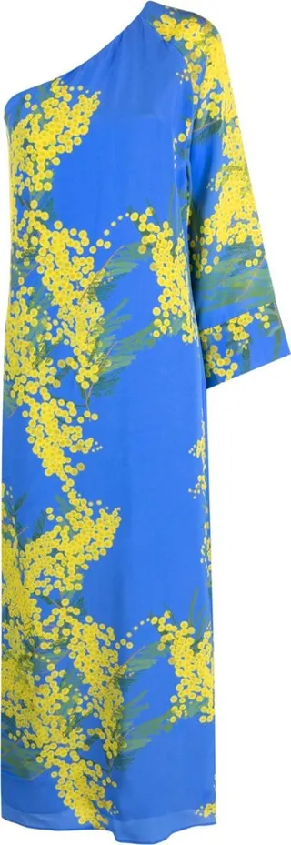 Lola one-shoulder silk dress