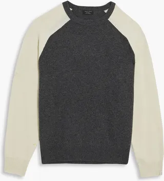 Harlow two-tone cashmere sweater