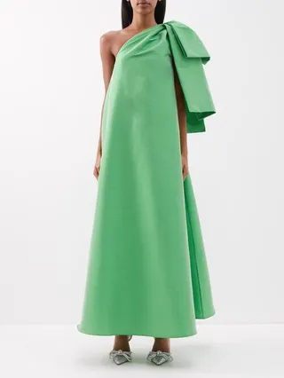 Winne One-shoulder Taffeta Gown