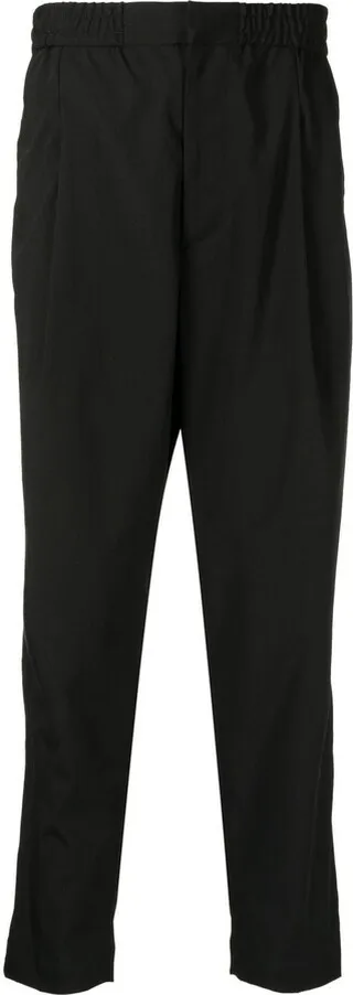 Single-Pleat Tapered Trousers