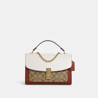 Lane Shoulder Bag In Colorblock Signature Canvas