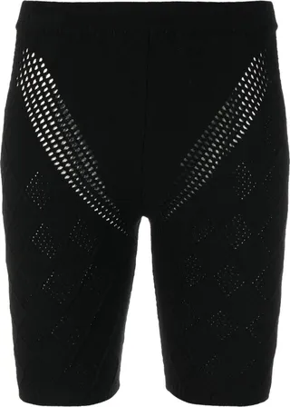 High-Waisted Knitted Shorts