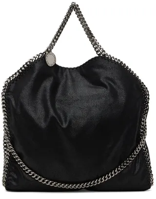 Stella McCartney Black Falabella Fold-Over Tote