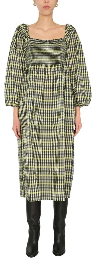 Baum Und Pferdgarten Aquina Checked Midi Dress