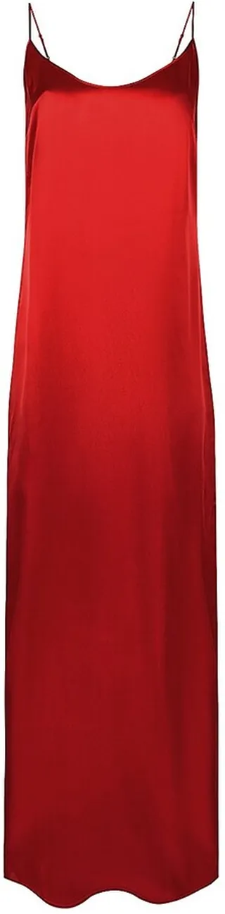 Long Sleeveless Silk Gown