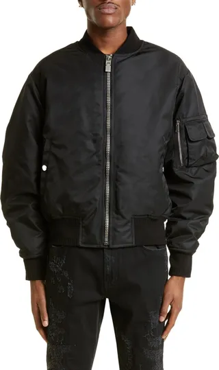 Wool Felt Bomber Jacket