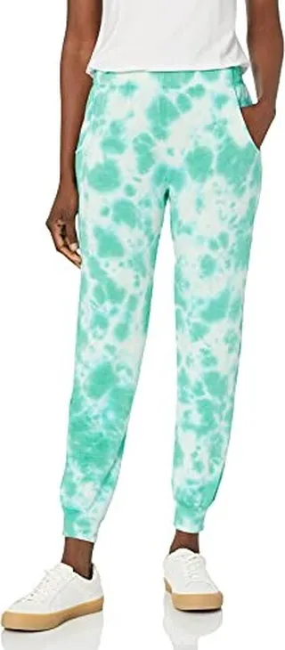 Monrow Women's HB0307-19-Black Out Tie Dye Jogger