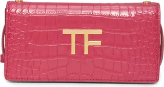 Mini Croc Embossed Leather Crossbody Bag