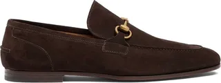 Jordaan Horsebit-detail suede loafers