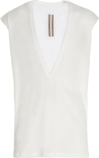 Rick Owens Dylan V-Neck Longline Sleeveless T-Shirt