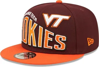 Men's New Era Maroon Virginia Tech Hokies Two-Tone Vintage-Like Wave 9FIFTY Snapback Hat
