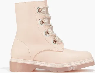 Leather combat boots