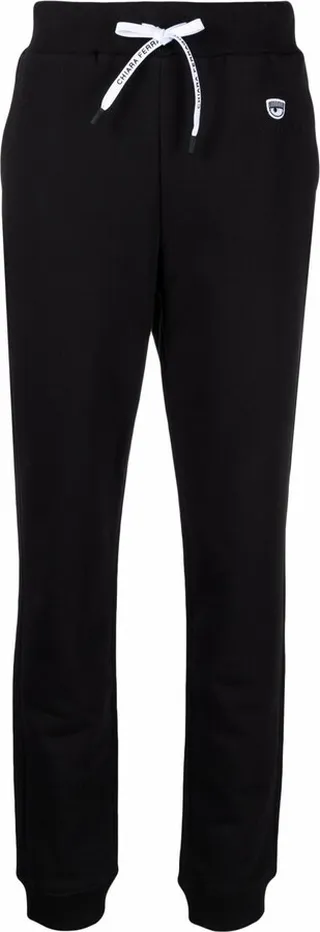 Eye-motif track pants