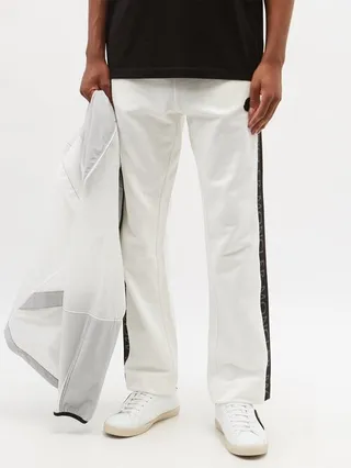 Logo Striped Cotton-jersey Track Pants