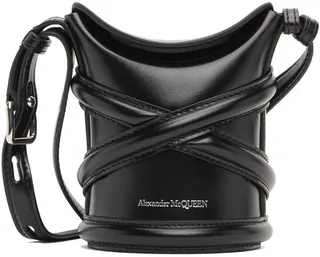 Alexander McQueen Black Mini 'The Curve' Bag