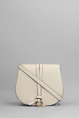 Alphabet Shoulder Bag In Powder Leather
