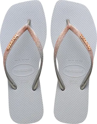 Slim Square Glitter Flip Flop