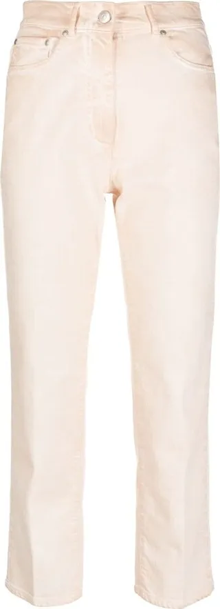 Cropped Straight-Leg Trousers